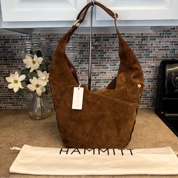Hammitt Handbags - NWT Hammitt Tom Chocolate Diamond Suede purse